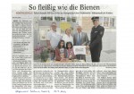"So fleißig wie die Bienen" - Allgemeine Zeitung Mainz vom 10.09.2014